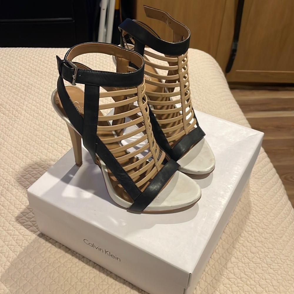 Calvin Klein cage heels